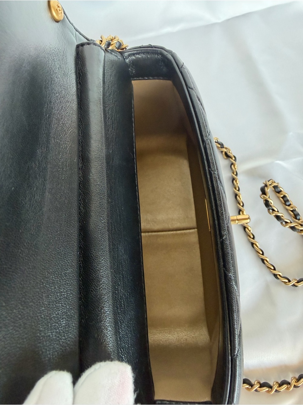 CHANEL 24A Black Lambskin Mini Flap Chanel CC Turnlock Full Set Microchipped - Picture 13 of 16